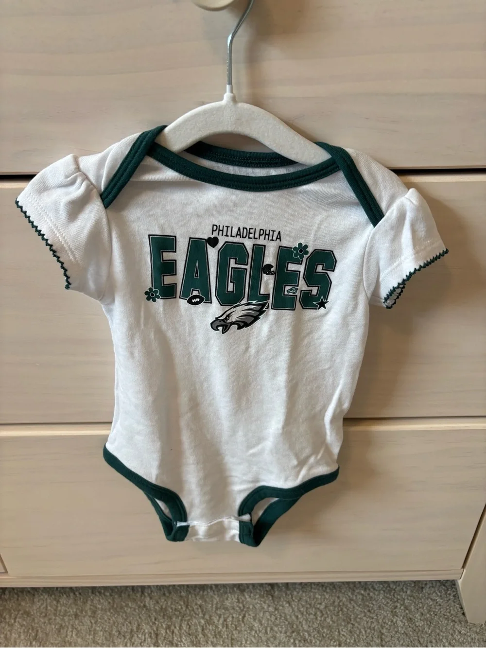 NFL Team Apparel Green, Black and White Baby One Piece Body Suits